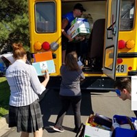 Court Employees Collect School Supplies